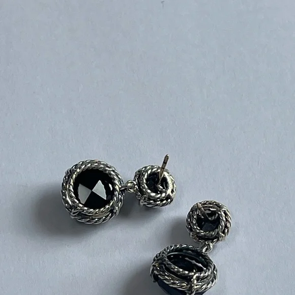David Yurman Black Onyx Chatelaine Drop Earrings - Picture 6 of 11